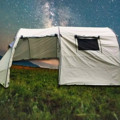 Portable 4 People Waterproof Tunnel Tent For Outdoor Camping Windproof Fiberglass