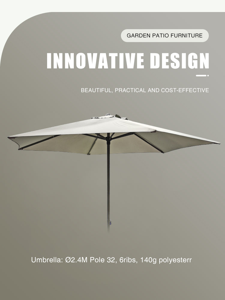 Wholesale Outdoor Metal Steel Patio Table Set Garden Furniture Set With Patio Umbrella