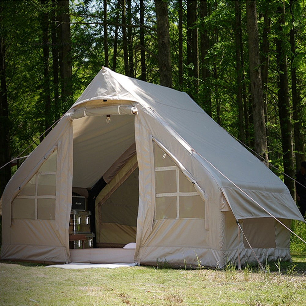 Glamping Canvas Inflatable Outdoor Camping, Customized Luxury Polyester Air Family Tent