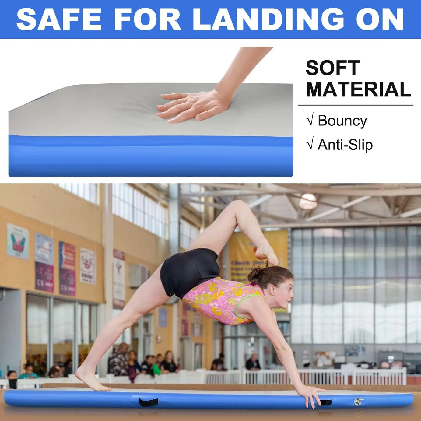 OEM ODM Taekwondo Cheerleading Yoga Gymnastics Tumbling Mat Inflatable Air Track For Wholesale