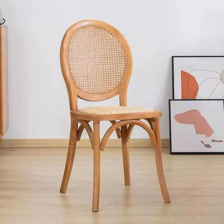 Solid Banquet Event Rattan Wood Restaurant Furniture Dining Chair