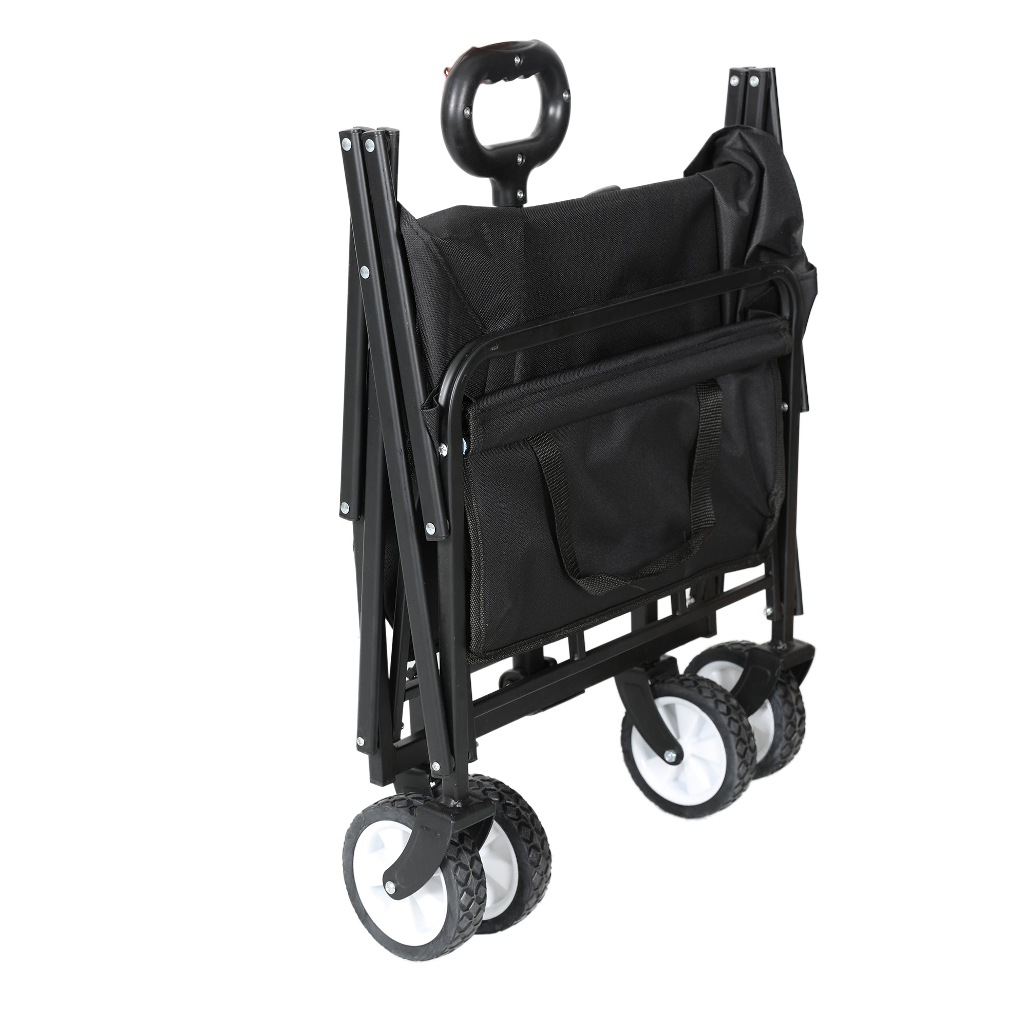 Wholesale Camping Picnic Polyester Folding Wagon With Pe Coating 80kgs Capacity