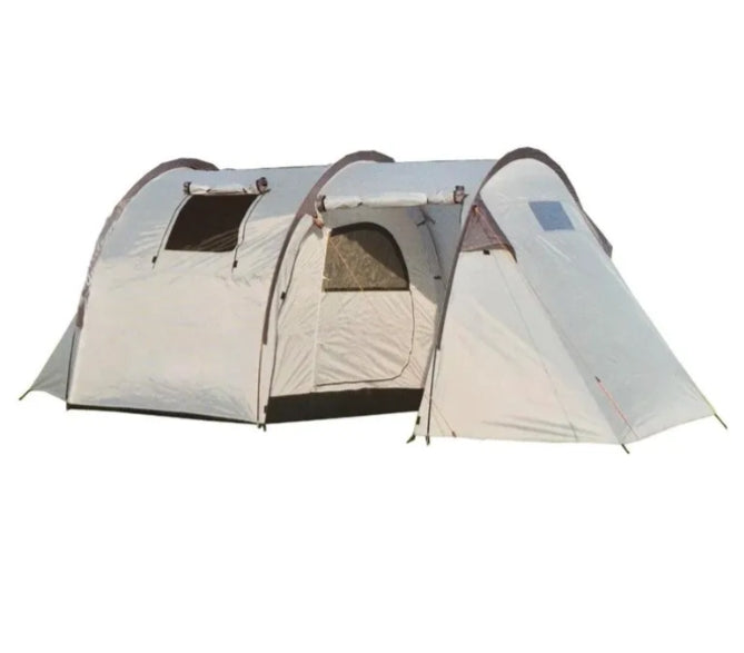 Portable 4 People Waterproof Tunnel Tent for Outdoor Camping Windproof Fiberglass