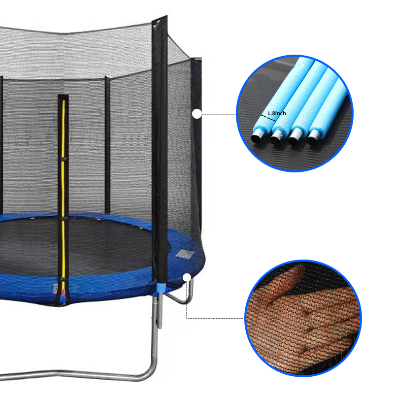 Recreational Outdoor Trampoline 14ft with Ladder Safety net and Basketball Hoop