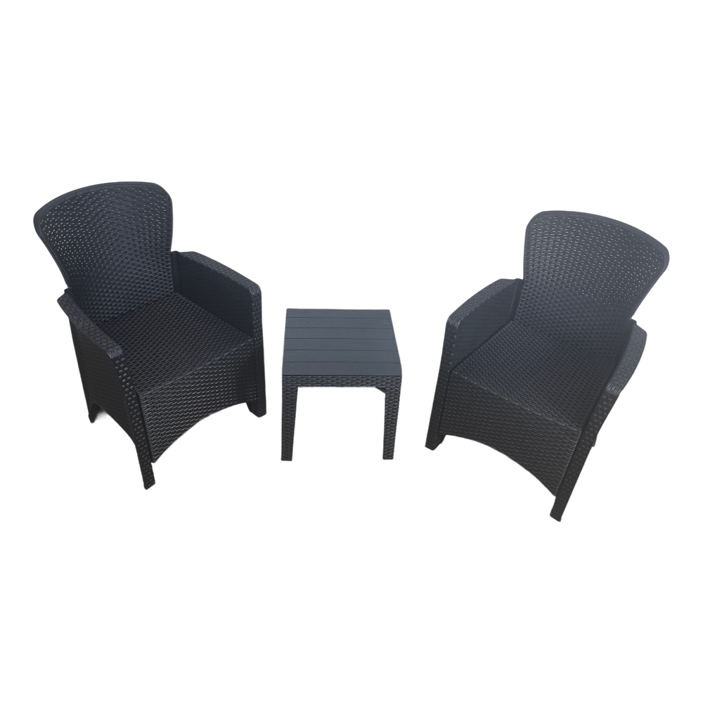 Modern Design 3-Piece Patio Set Outdoor PE Rattan Garden Sofa Set