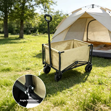 Customizable 600D Oxford Cloth Multi-purpose Portable Folding Steel-frame Four-wheel Trolley