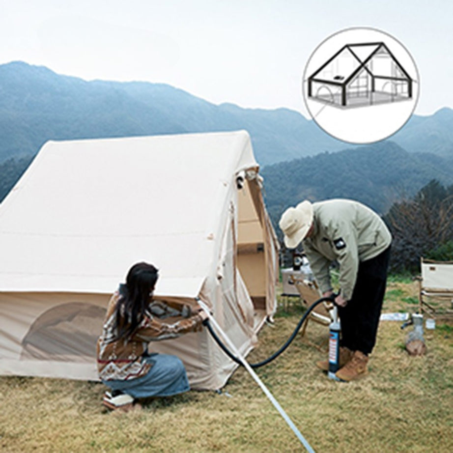 Glamping Canvas Inflatable Outdoor Camping, Customized Luxury Polyester Air Family Tent
