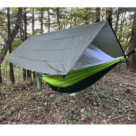 Outdoor Hanging Swing Camping Hammock With Mosquito Net And Sun Shade Rain Fly Tarp Set