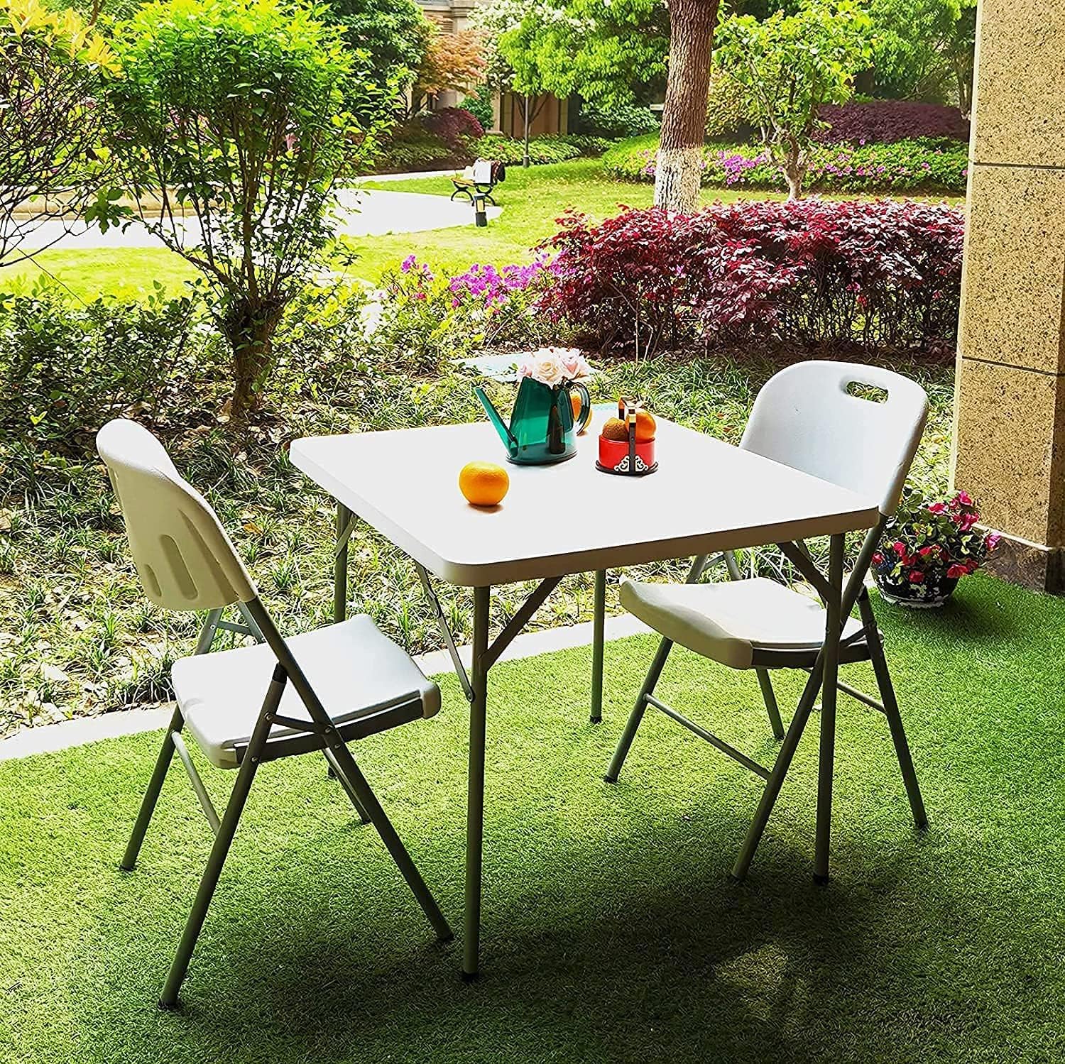 Portable Hdpe Outdoor 86cm Plastic Folding Square Table