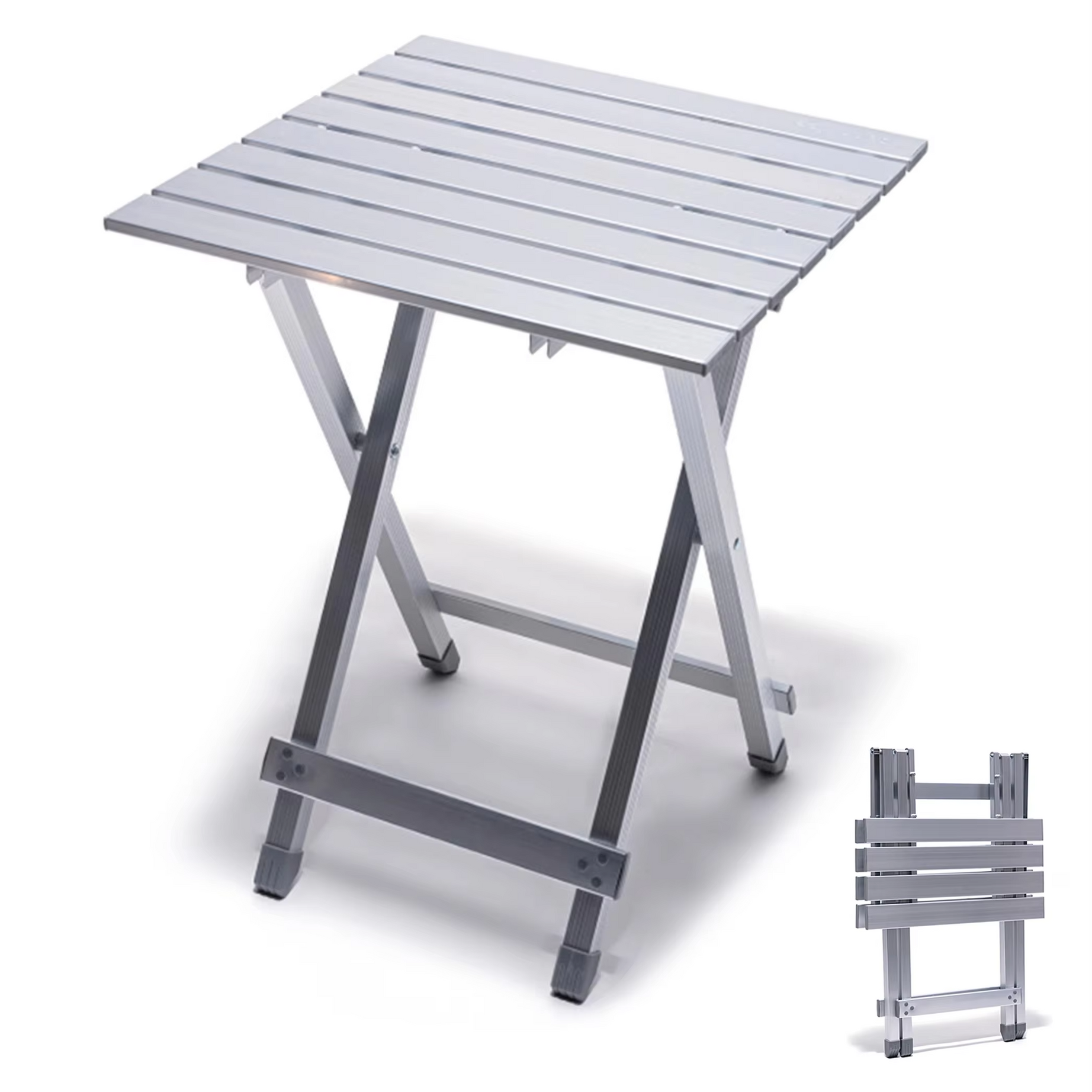 Lightweight Aluminum Portable Picnic Table Outdoor Folding Camping Cooking Beach Hiking Trips Fishing Barbecue