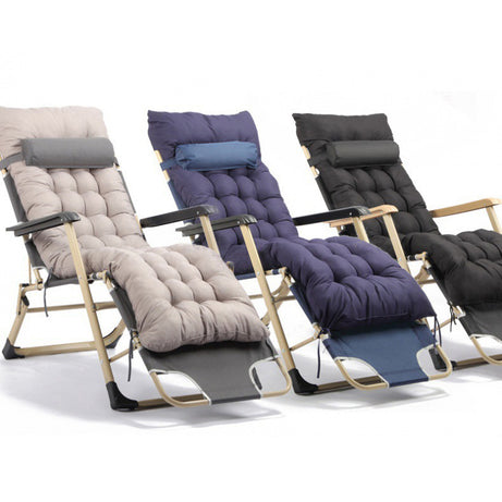 Adjustable Modern Outdoor Sun Lounger zero Gravity Folding Lounge Chair with Thick Padded Cushion