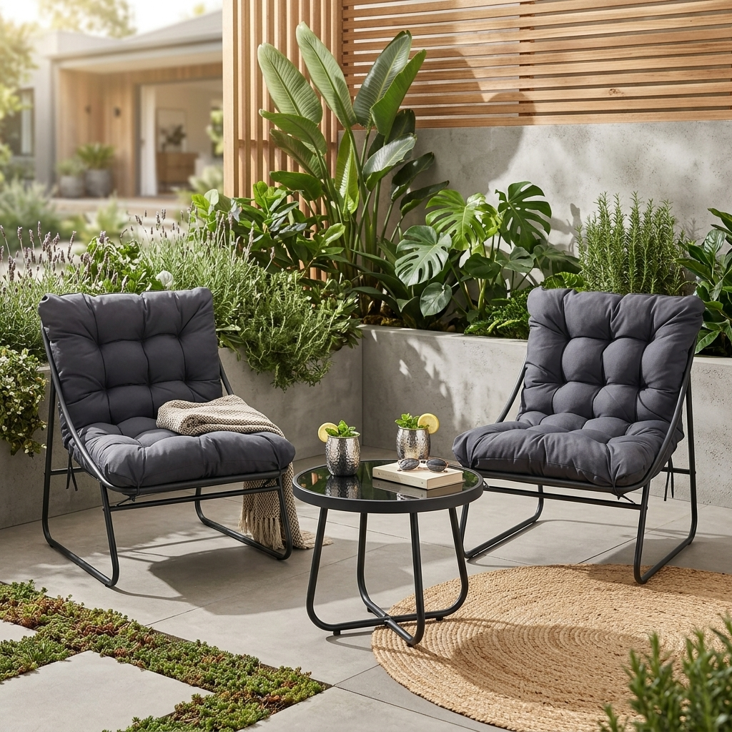 Outdoor Garden Patio Furniture Chairs Luxury Single Chair