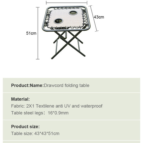 Outdoor Picnic Beach Portable Folding Camping Table For Travel And Storage