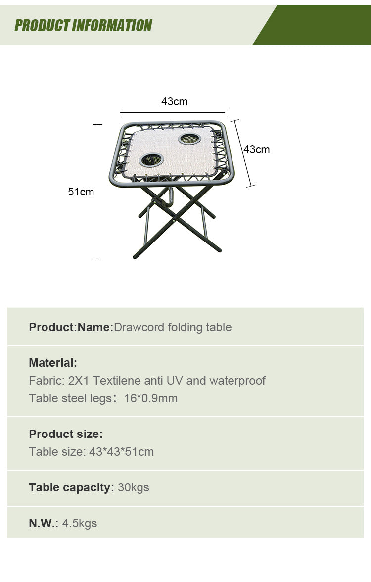 Outdoor Picnic Beach Portable Folding Camping Table For Travel And Storage