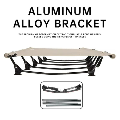 Customized Logo Ultralight Portable Folding Cot Travel Compact Sleeping Beds Aluminum Camping Bed
