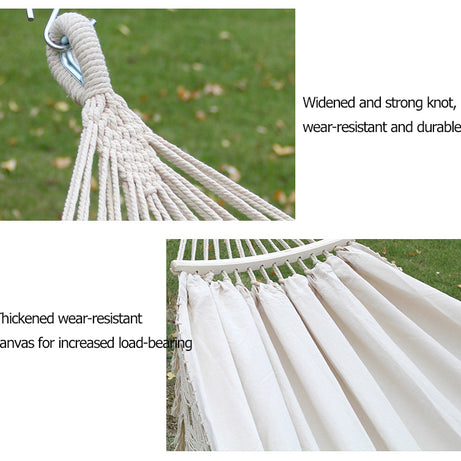 Outdoor Handmade Swing Hammock Cotton Hammock With Tassel Brazilian Macrame Hanging Hammock