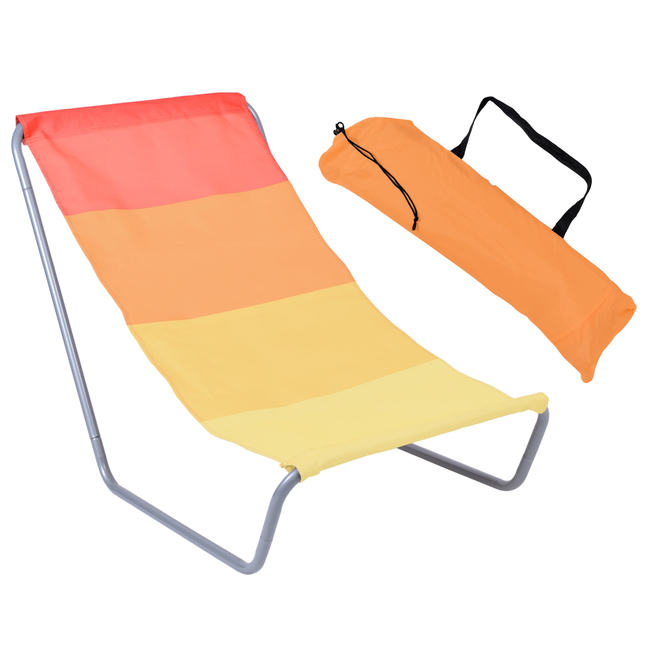 Outdoor Beach Chair Portable Folding Camping Nap Bed Foldable Beach Chairs With Storage Bag