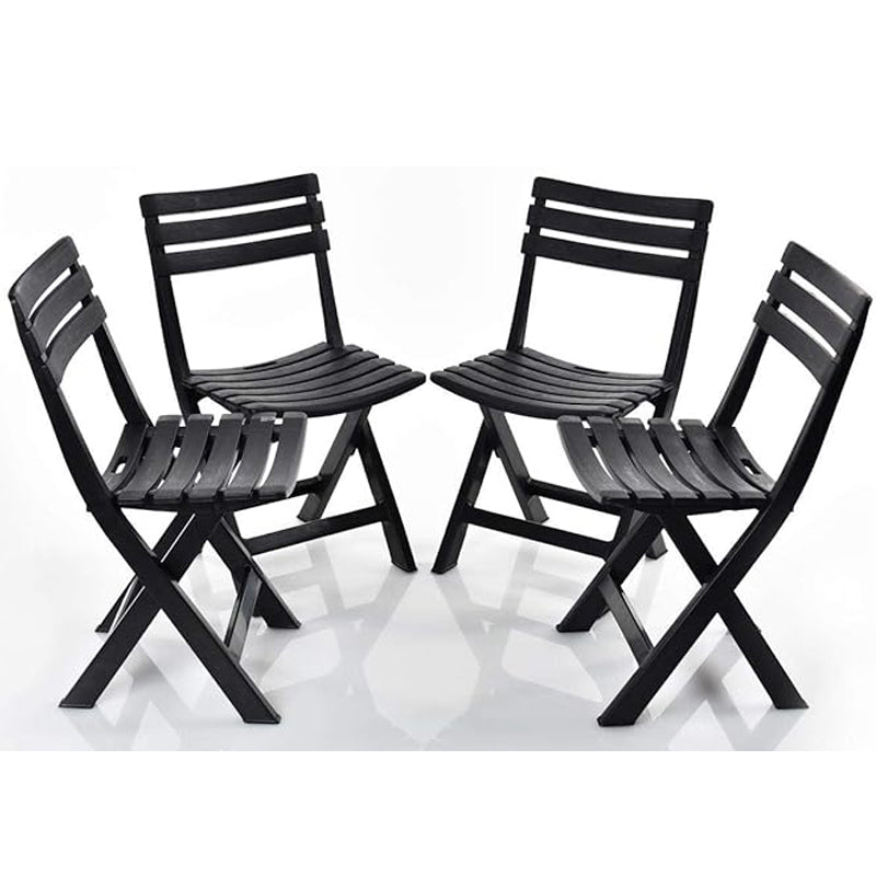 Modern Design Waterproof White Plastic Folding Chairs for Indoor Outdoor Use Patio Garden Beach Balcony