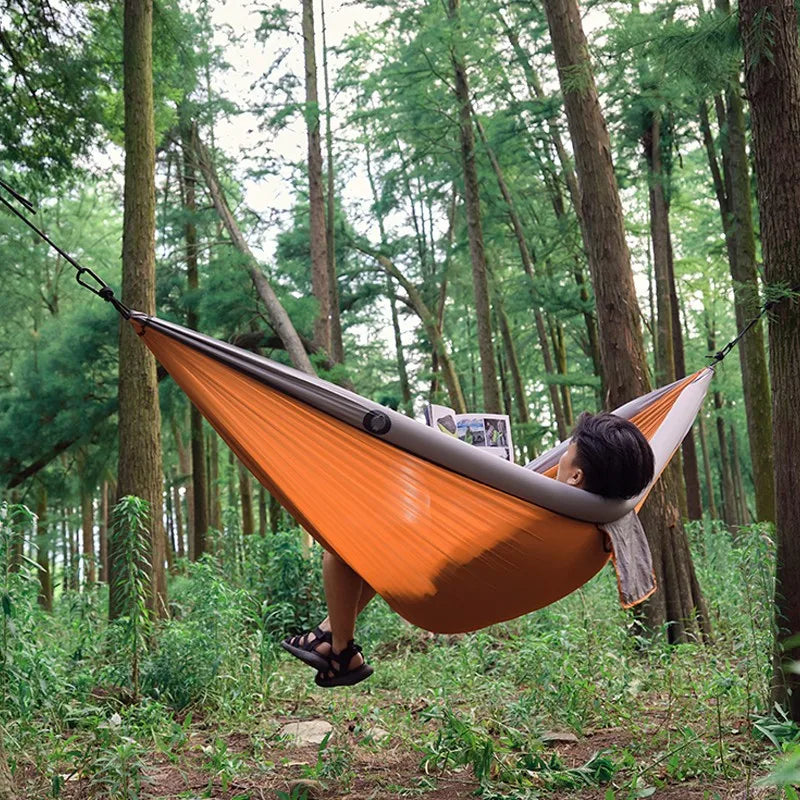 Portable Anti-Rollover Hammock Swing Outdoor Camping Inflatable Hammock