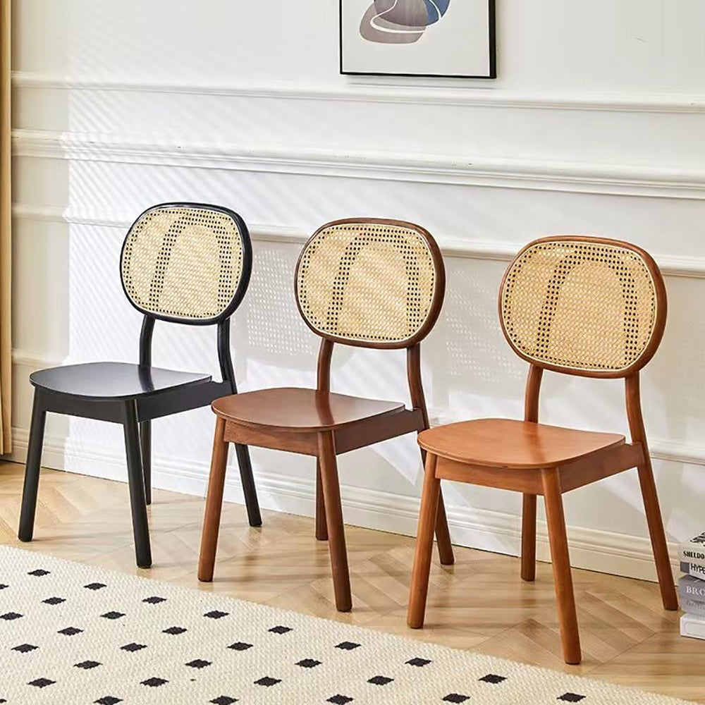 Modern Wooden Restaurant Furniture Solid Rattan Wood Dining Chair
