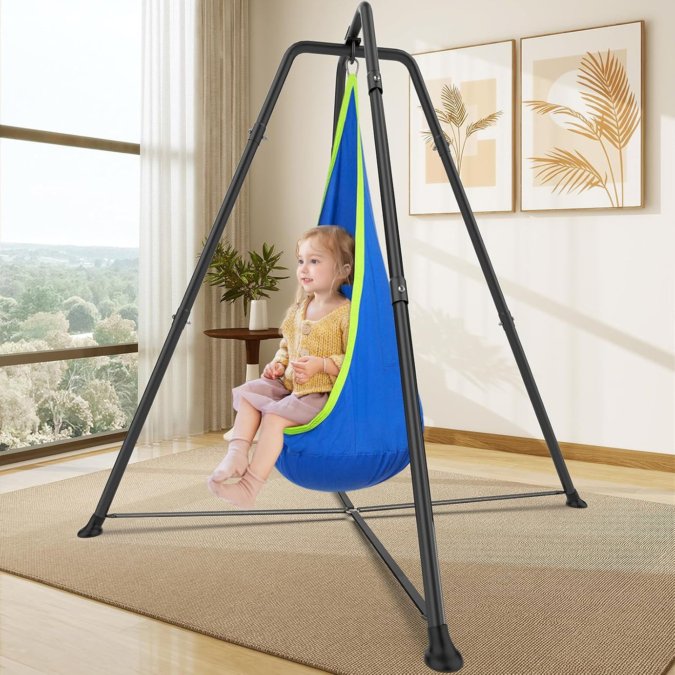 Portable Hanging Canvas Hammock Pod Kids Swing Chair
