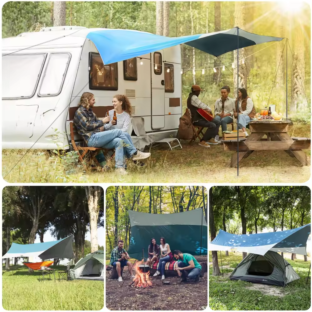High Quality Portable Lightweight Waterproof Sunshade For Camping Hiking