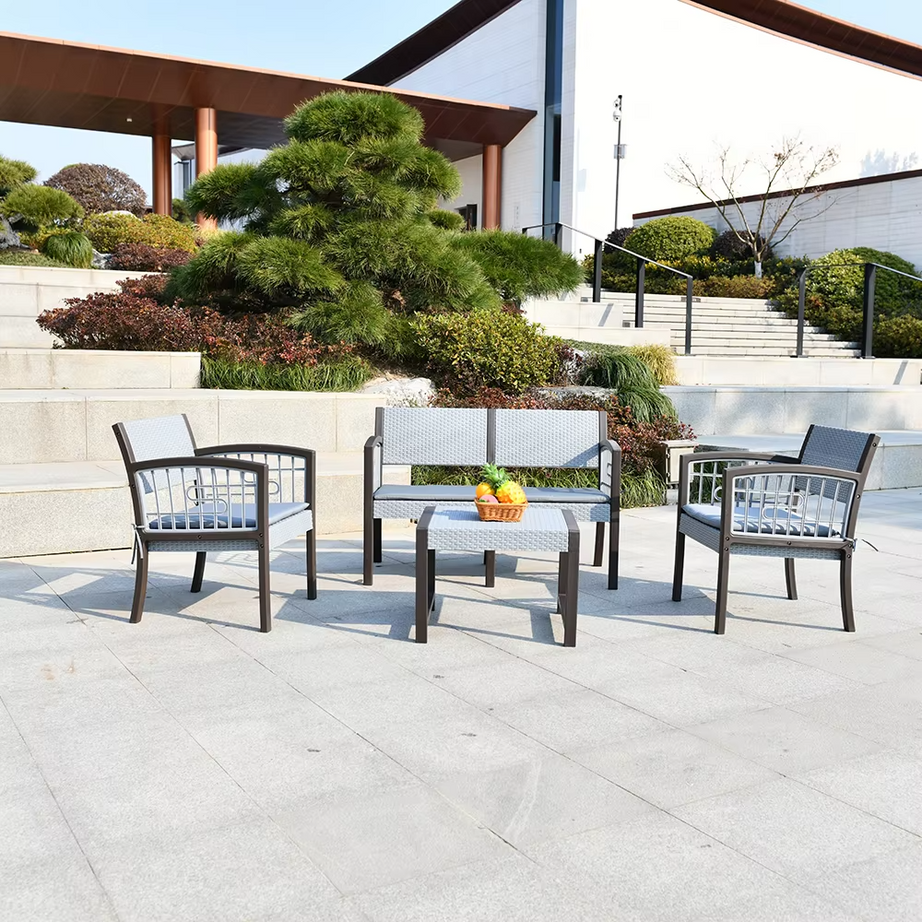 Outdoor Furniture Waterproof Outdoor Garden Sofa PE Wicker Rattan Patio Set