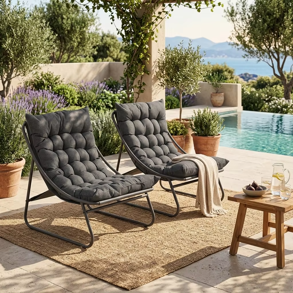 Patio Garden Chairs Set Outdoor Furniture Luxury Single Sofa