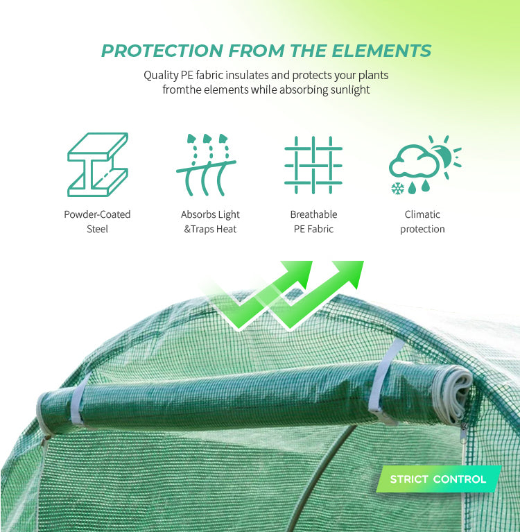 4*3M 6*3M 8*3M Green House Galvanized Tube Tunnel Garden Greenhouse Cover