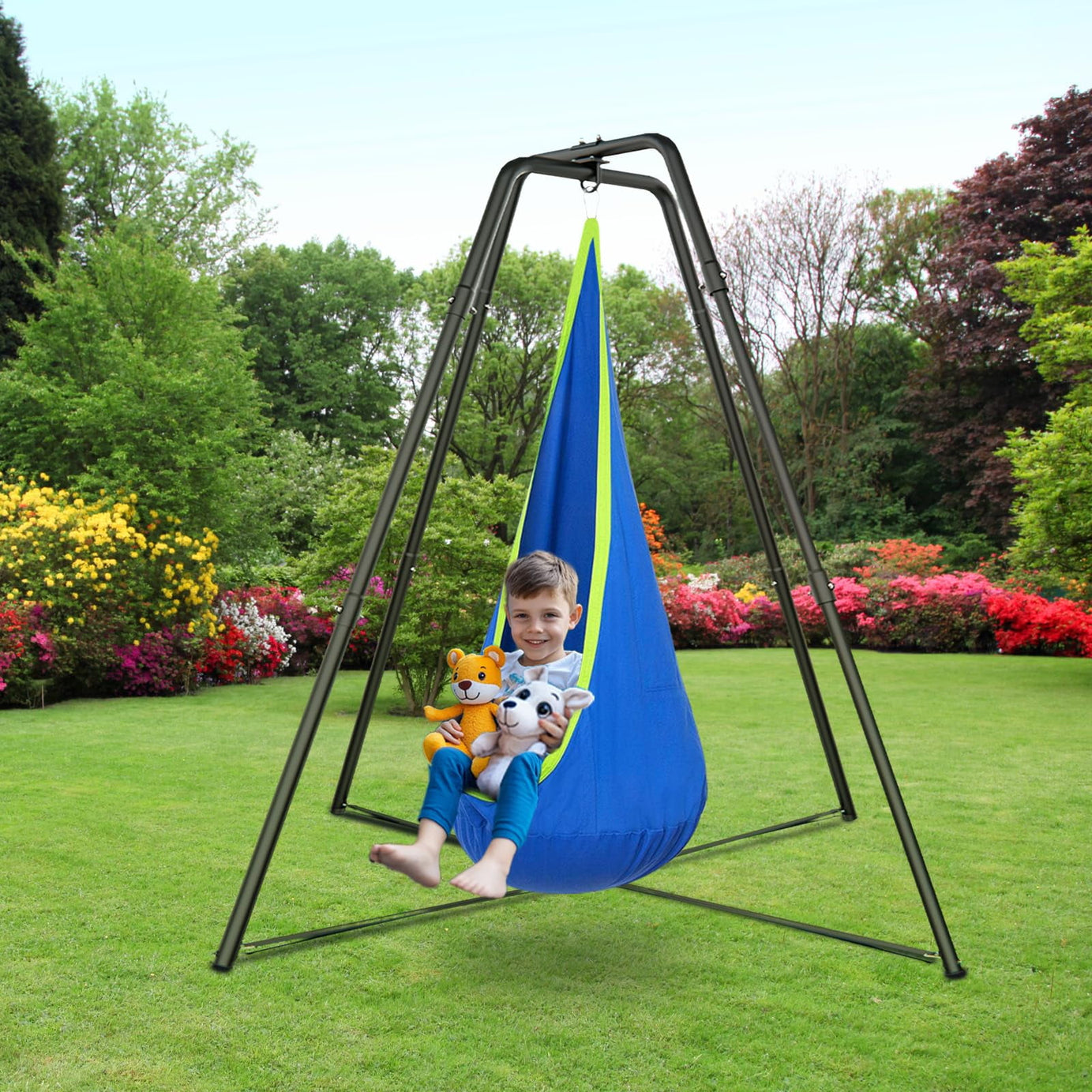 Portable Hanging Canvas Hammock Pod Kids Swing Chair
