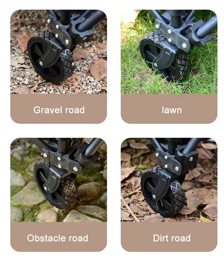 Portable Garden Foldable Sturdy Steel Frame Camping Cart Picnic Camping Folding Wagon