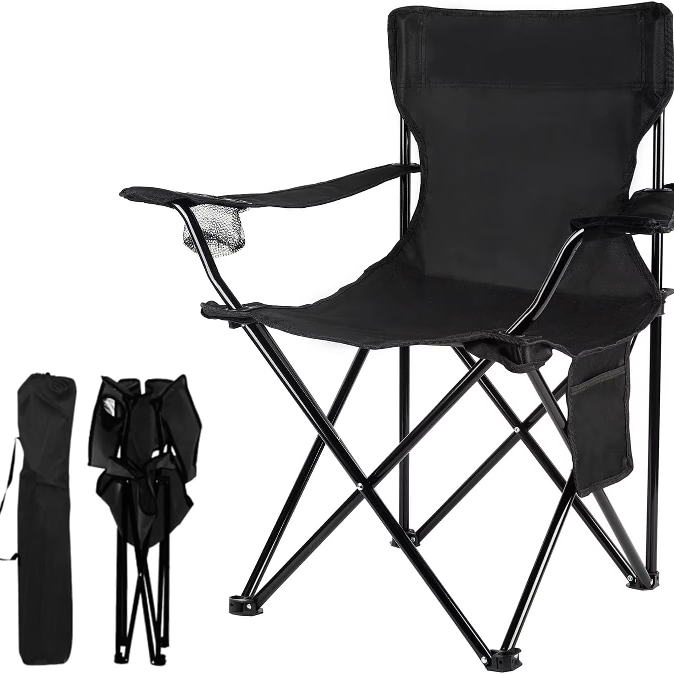 With Side Pocket Outdoor Camping Item Easy Foldable Beach Chair Cheap Camp Foldable Fishing Chair