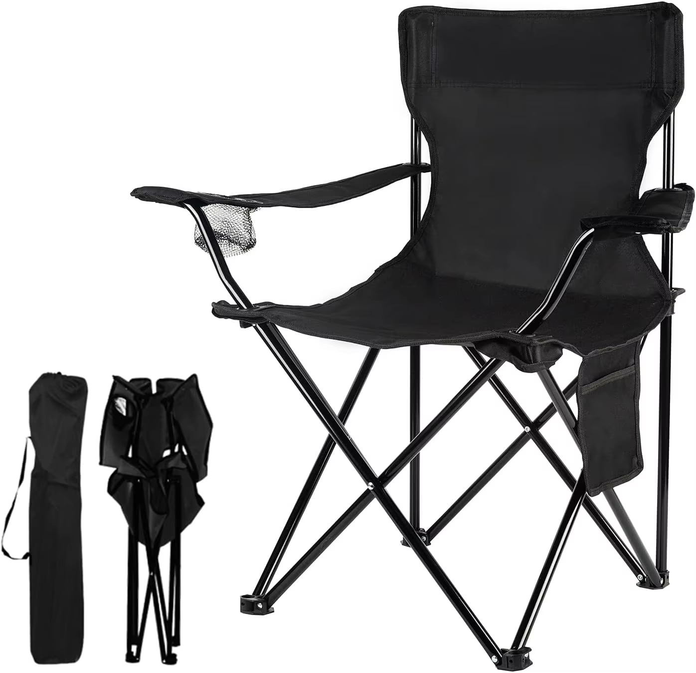 With Side Pocket Outdoor Camping Item Easy Foldable Beach Chair Cheap Camp Foldable Fishing Chair