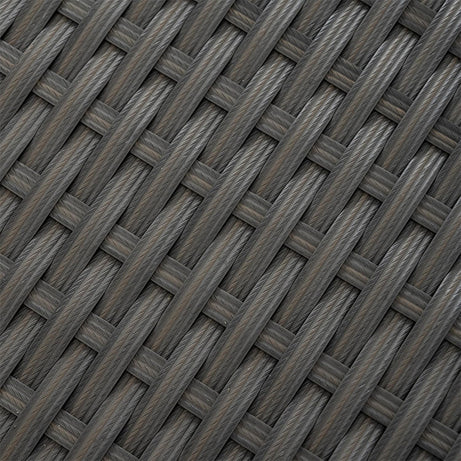 Garden Outdoor Black PE Rattan Folding Table Chair Set Plastic Square