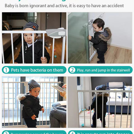 Pressure Mounted Auto Close Steel Pet Gate Safety Gate Heat Treated Fencing Trellis Security