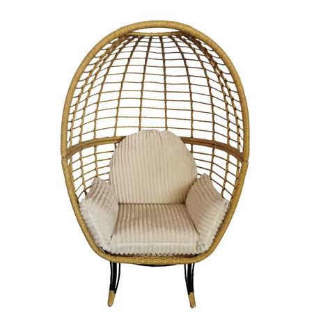 Modern Outdoor Patio Swing Chair Seat Hanging Rattan Outdoor Egg Chair With Stand