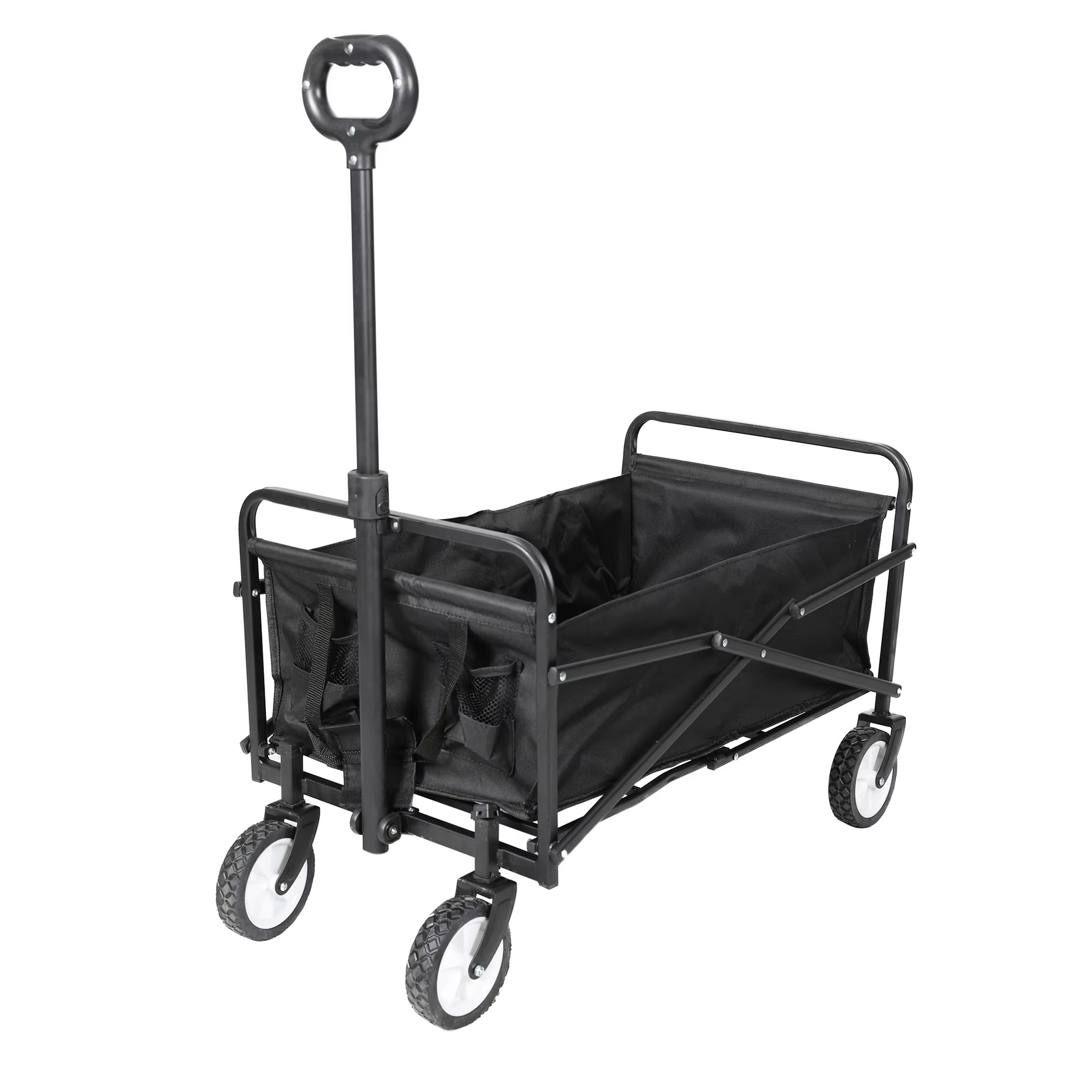 Wholesale Camping Picnic Polyester Folding Wagon With Pe Coating 80kgs Capacity