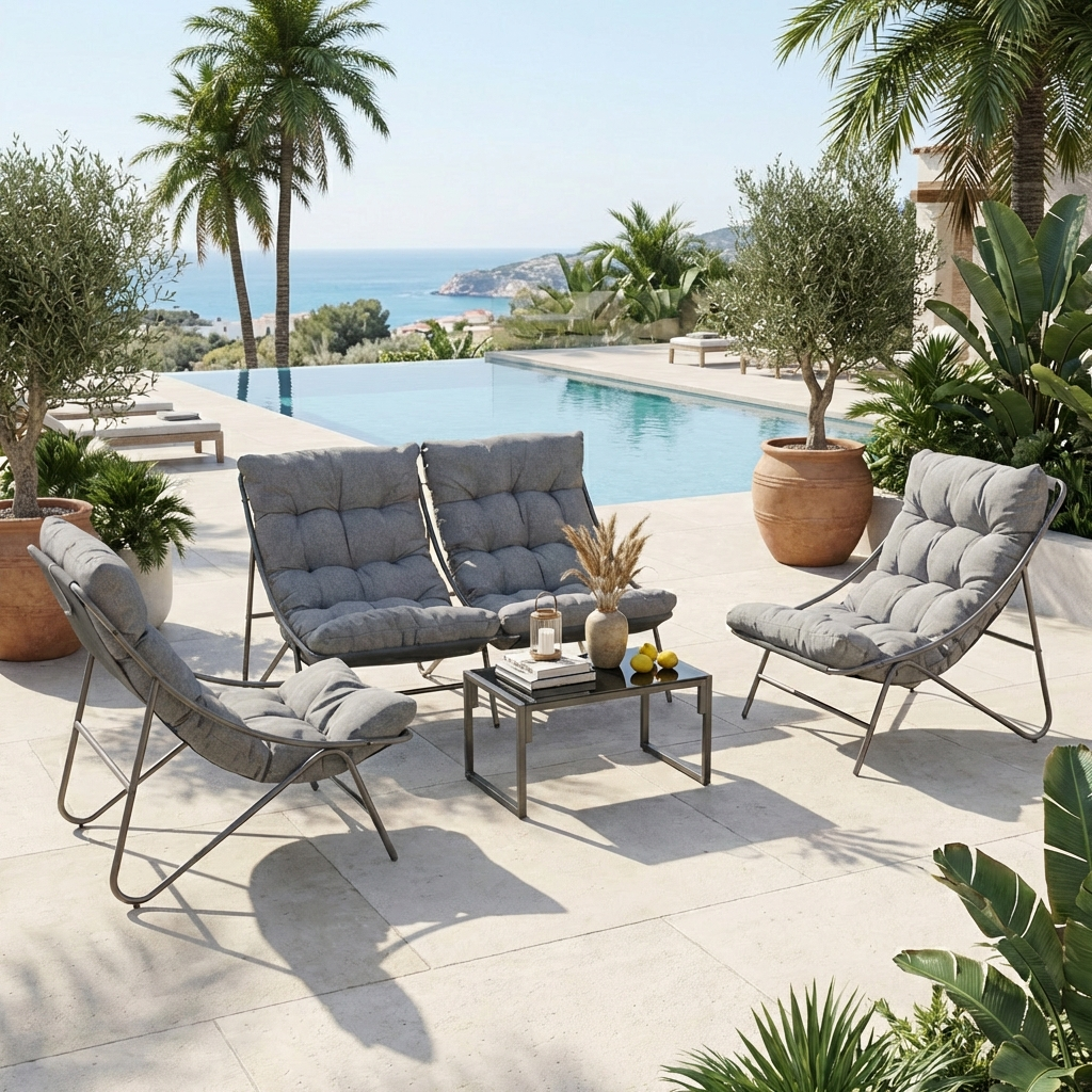 Outdoor Garden Patio Furniture Chairs Luxury Single Chair