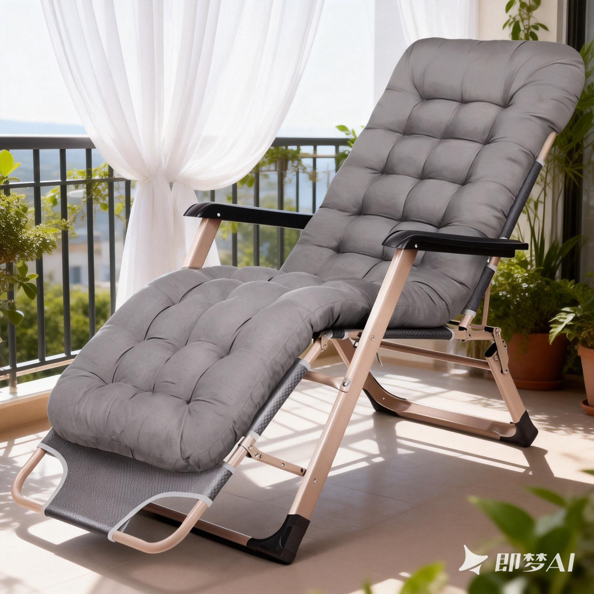 Adjustable Modern Outdoor Sun Lounger zero Gravity Folding Lounge Chair with Thick Padded Cushion