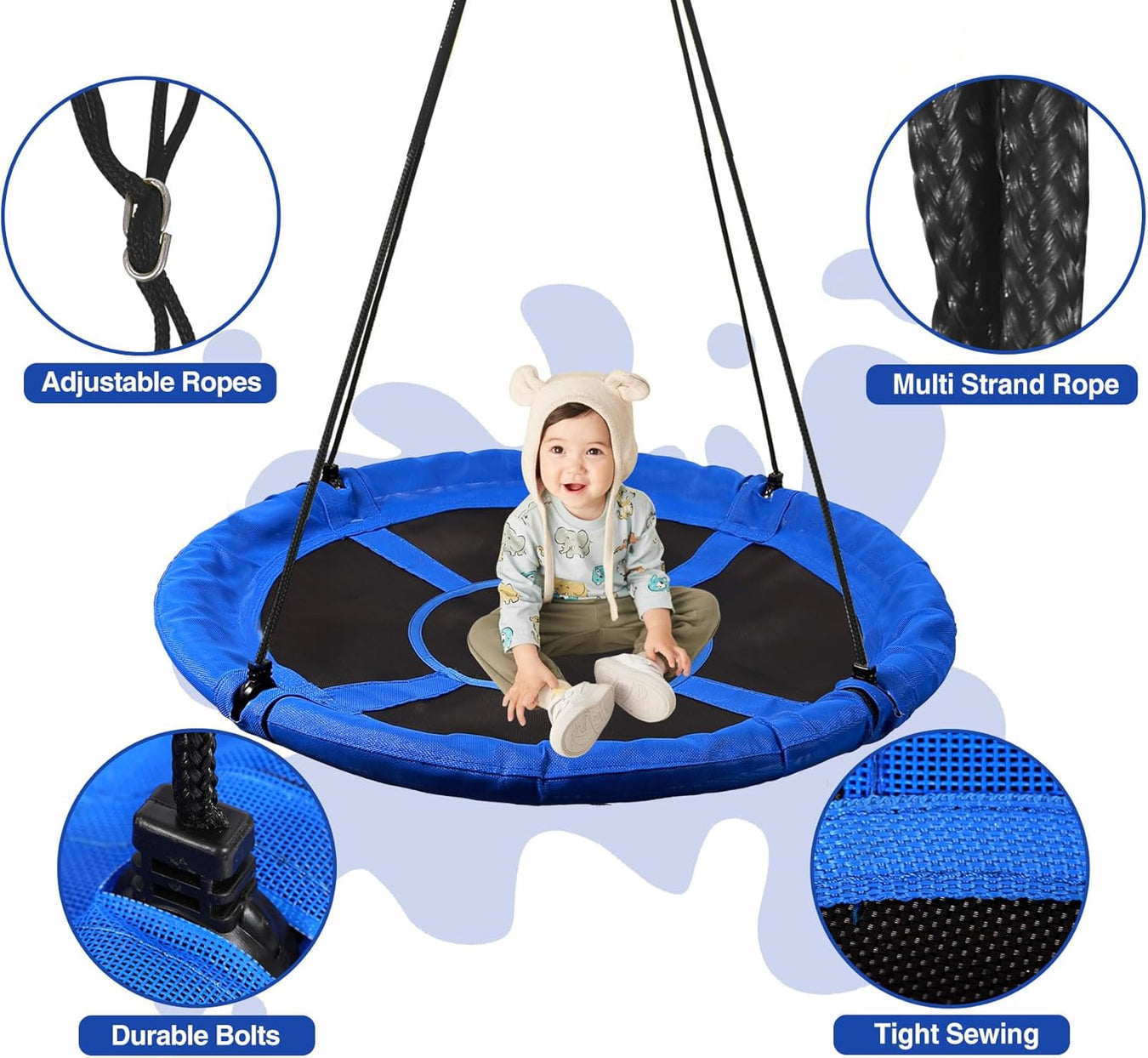Gymbopro Outdoor Garden Children Round Hanging Chair Patio Kids Swings