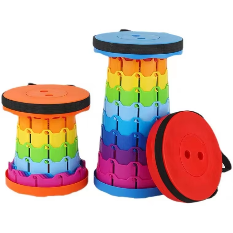 Portable Plastic Telescopic Adults Camping Fishing Garden Collapsible Waiting Foldable Retractable Stool Chair
