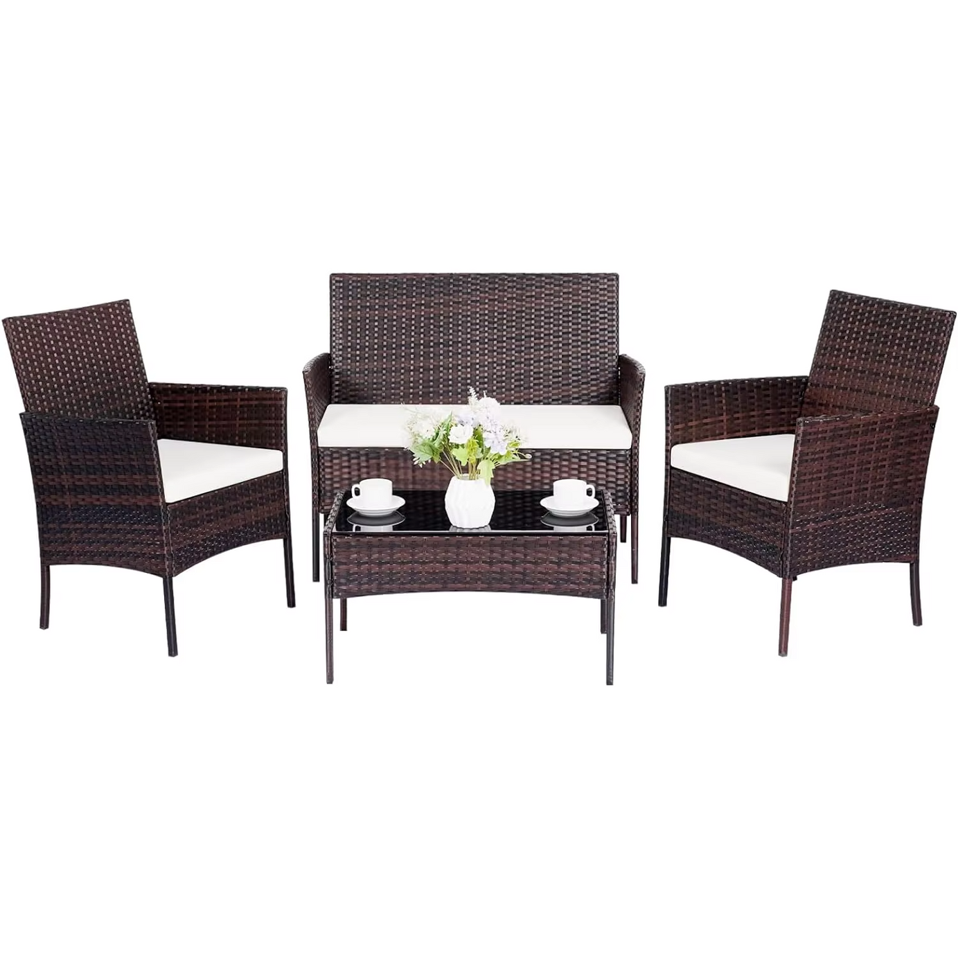 Patio Rattan Wicker Sofa Set Outdoor Table And Chairs Set Rattan Furniture Garden Sets