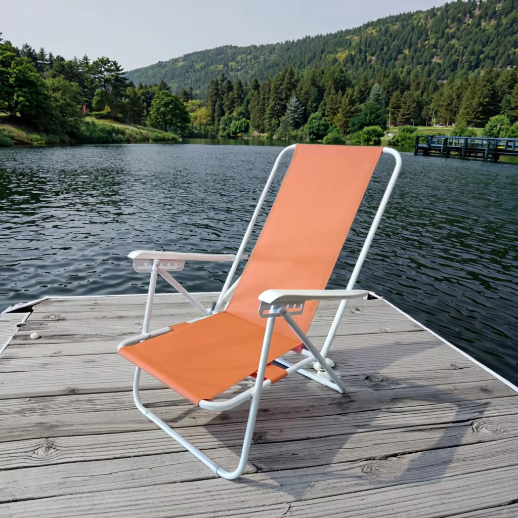 Customized Portable Folding Chair Six Position for Outdoor Oxford Fabric Fishing Beach Camping Furniture