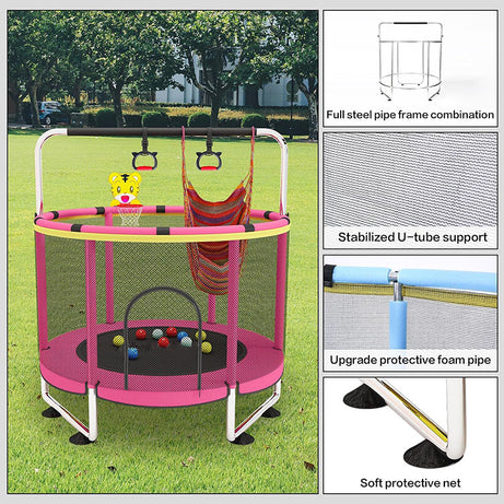 Adults Park Kids Indoor Amusement Family Home Trampoline Toys Indoor Outdoor Baby Trampoline With Enclosure Net
