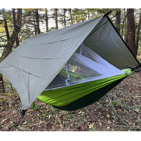 Outdoor Hanging Swing Camping Hammock With Mosquito Net And Sun Shade Rain Fly Tarp Set