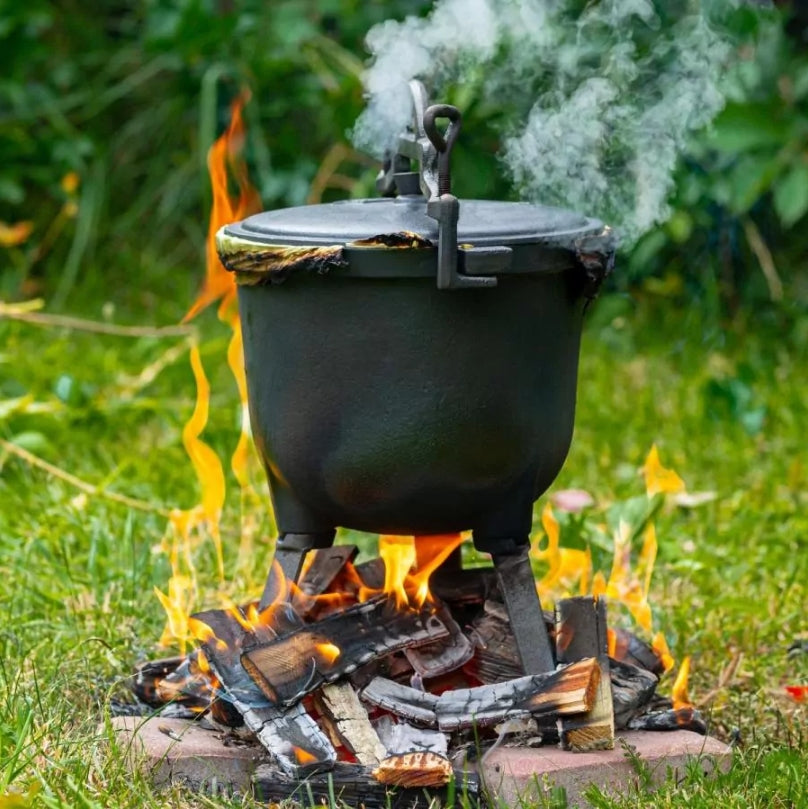 Outdoor Camping Pressure Cooker Cauldron Cooking Cast Iron Pots With Three Legs