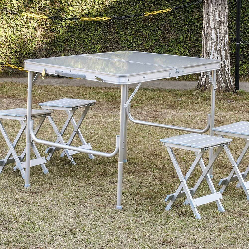 Portable Lightweight Outdoor Garden Camping Aluminum Table And Chair Set Folding Table