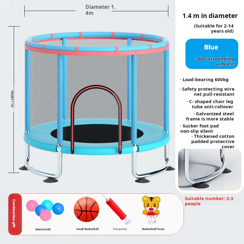 Indoor And Outdoor Children's Trampoline Small Mini Trampoline With Protection Net