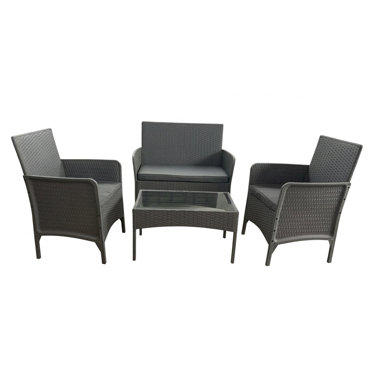 Patio Rattan Wicker Sofa Set Garden Sets Table and Chairs Set Outdoor Injection PP Rattan Furniture
