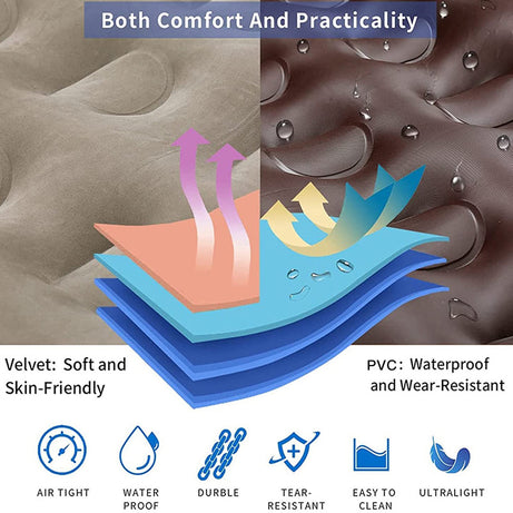 2 in 1 Inflatable Lounger air Mattress Office Nap Sofa Bed Mattress Custom air Bed Mattress